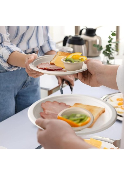 100 Adet Güçlü Tek Kullanımlık Kağıt Kaseler, 350ML Tek Kullanımlık Şeker Kamışı Kağıt Kaseler Kahverengi Süper Sert Biyolojik Olarak Parçalanabilir (Yurt Dışından) fırsatları