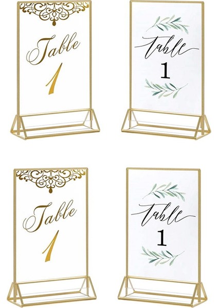 Akrilik Işaret Tutucu Altın Resim Çerçeve Çift Taraflı Açık Ekran Standı, Home Shop Restoran Için Altın Akrilik Çerçeveler (Yurt Dışından) fiyatları