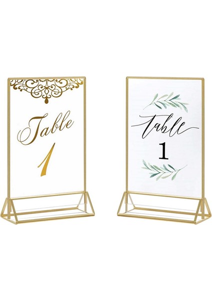 Akrilik Işaret Tutucu Altın Resim Çerçeve Çift Taraflı Açık Ekran Standı, Home Shop Restoran Için Altın Akrilik Çerçeveler (Yurt Dışından) fırsatları