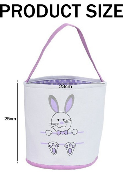 Paskalya Tavşan Sepet Kovaları, Sevimli Kişiselleştirilmiş Tuval Pamuk Tote Çanta Sepet Paskalya Parti Hediyeleri Pembe-Beyaz (Yurt Dışından) modelleri