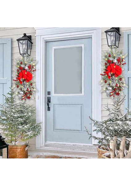 Kablosuz Yardımcı Merdiven Noel Swag, Ön Kapı Için Noel Çelenkleri, Kapalı Açık Kırmızı Için Asılı Süslemeler (Yurt Dışından) fiyatları