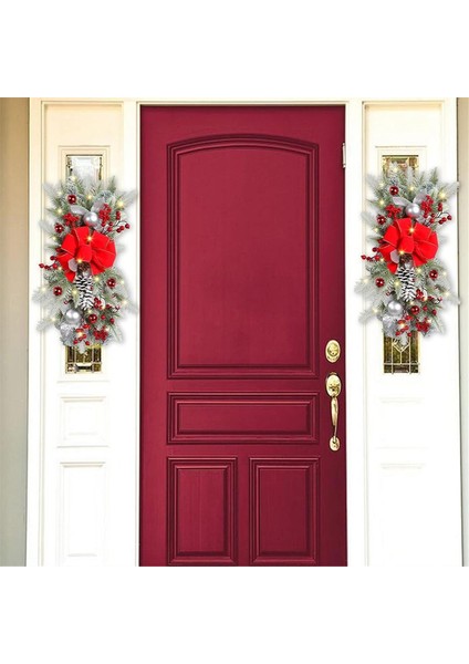 Kablosuz Yardımcı Merdiven Noel Swag, Ön Kapı Için Noel Çelenkleri, Kapalı Açık Kırmızı Için Asılı Süslemeler (Yurt Dışından) indirimleri