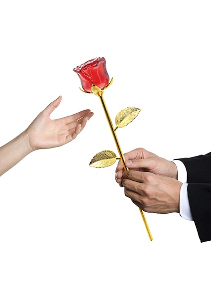 Kristal Gül Çiçeği, Sevgililer Günü Için En Iyi Hediye, Anneler Günü, Yıldönümü, Düğün Dekorasyonu (Kırmızı) (Yurt Dışından) fırsatları