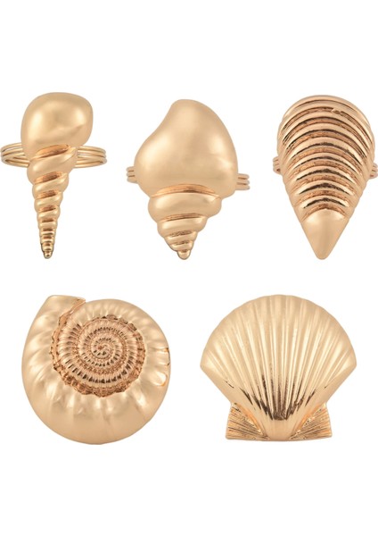 Kıyı Teması Deniz Kabukları Düğün Resepsiyonları, Akşam Yemeği Partileri, Aile Toplantıları, Masa Malzemeleri Için Metal Peçete Yüzükleri (Yurt Dışından)