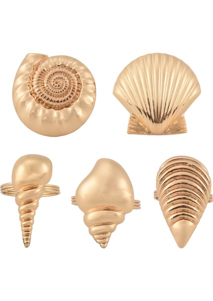 Kıyı Teması Deniz Kabukları Düğün Resepsiyonları, Akşam Yemeği Partileri, Aile Toplantıları, Masa Malzemeleri Için Metal Peçete Yüzükleri (Yurt Dışından) modelleri