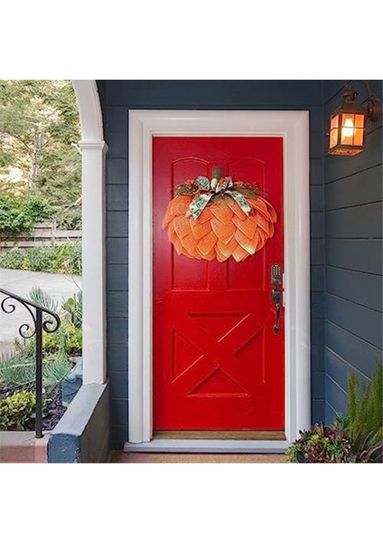 Kabak Çelengi, Sonbahar Çelenk Balkabağı Yay ve Çilek Kabak Çelenk Kapı Dekorasyonları Çuval Bezi Kabak Dekor (Yurt Dışından) fırsatları