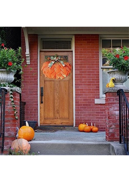 Kabak Çelengi, Sonbahar Çelenk Balkabağı Yay ve Çilek Kabak Çelenk Kapı Dekorasyonları Çuval Bezi Kabak Dekor (Yurt Dışından) indirimleri