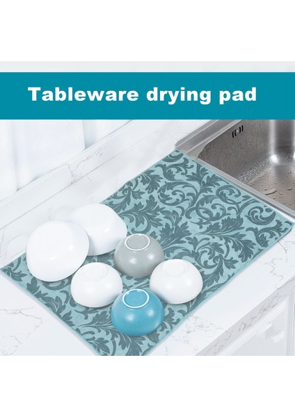 2 Paket Bulaşık Kurutma Paspas Emici Kurutma Mat Makinesi Yıkanabilir Yemek Kurutma Paspaslar Mutfak Tezgahı Büyük (Mavi Asma) (Yurt Dışından) indirimleri