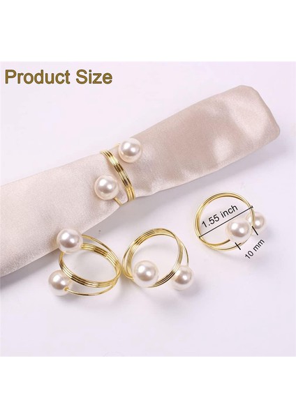 Inci Peçete Yüzükleri Seti 12, Altın Peçete Yüzükleri Tutucu Inci Peçete Tutucu Paskalya Serviette Yüzük Tokalı, Aile Toplantı (Yurt Dışından) fırsatları