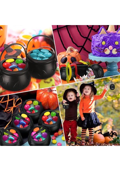 Siyah Cadılar Kazan Şekeri Rafta Plastik Şeker Konteyner Kova Setleri Ev Partisi Mutfak Dekorasyonu (Yurt Dışından) fiyatları