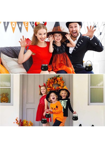 Siyah Cadılar Kazan Şekeri Rafta Plastik Şeker Konteyner Kova Setleri Ev Partisi Mutfak Dekorasyonu (Yurt Dışından) indirimleri