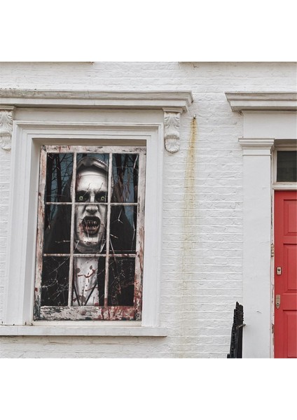 Cadılar Bayramı Kanlı Rahibeler Hayalet Yüz Kumaş Pencere Dekorasyon BYJC002 (Yurt Dışından)