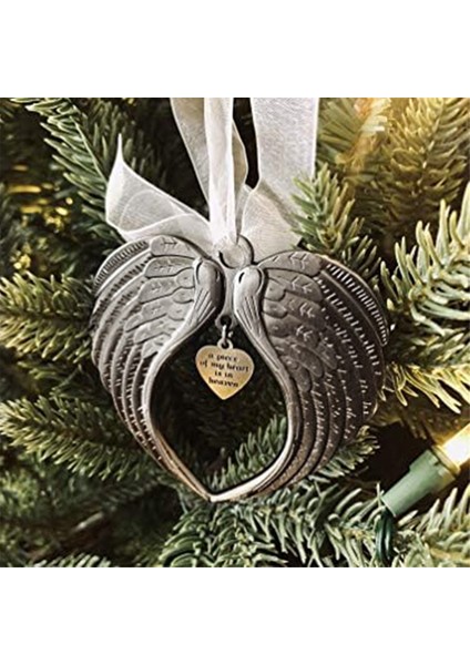 Noel Süsleri Melek Kanadı Bir Kalp Parçası Cennet Süsündedir Noel Ağacı Çift Taraflı Anıt Süsleme (Yurt Dışından) modelleri