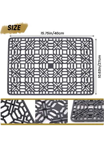 Lavabo Mat Mutfak Lavabo Koruyucu Alt, Paslanmaz Çelik Veya Porselen Kase Lavabosu, Silikon Gri Kaymaz Isı Dayanıklı (Yurt Dışından) fırsatları