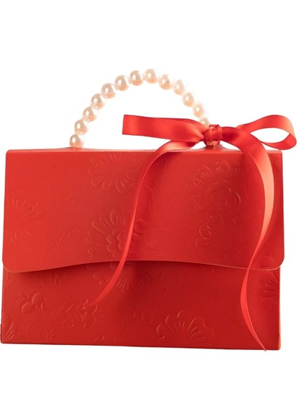 Saten Kurdele ve Inci Saplı Şık Kabartmalı Hediye Kutusu, Sevgililer Günü Hediye Kutusu B B (Yurt Dışından) modelleri