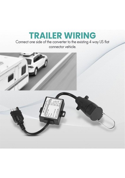 Abd&#39;den Avrupa Trailer Işık Dönüştürücü 4 Yollu Düz Soket (Amerikan Aracı) - 7 Yollu Yuvarlak Soket (Avrupa Fragmanı) (Yurt Dışından) modelleri