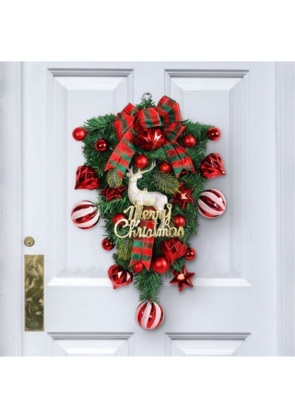 Noel Çelengi Dekoratif Asma Süs Yapay Çelenk Ön Kapı, Duvar, Şömine Için Noel Günü (Yurt Dışından) fırsatları