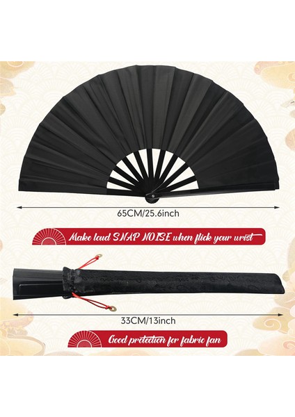 12 Set Kollu Büyük Katlanır Fan Ipek El Fanı Çin Japon Kung Fu Taichi El Fanı Katlanır Dans Pervane (Yurt Dışından) modelleri