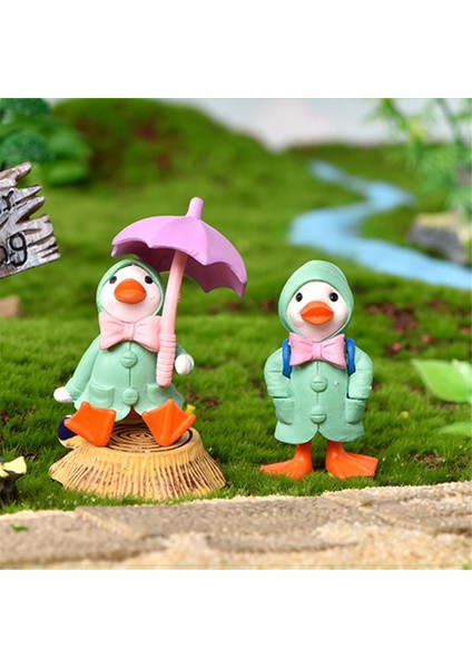 Şemsiye Ördek Heykelcik Mini Peyzaj Süsleme Ev Masaüstü Dekor Minyatür Süs Minyatür Ördek Figürin B (Yurt Dışından) fiyatları