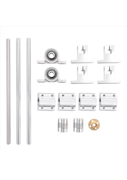 15PCS 200MM Optik Eksen Kılavuzu Yatak Muhafazaları Alüminyum Demiryolu Şaft Kurşun Vidalı Çubuk Slayt Burç Mil Birleştirme Cnc Parçaları (Yurt Dışından)