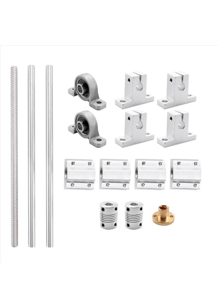 15PCS 200MM Optik Eksen Kılavuzu Yatak Muhafazaları Alüminyum Demiryolu Şaft Kurşun Vidalı Çubuk Slayt Burç Mil Birleştirme Cnc Parçaları (Yurt Dışından) modelleri