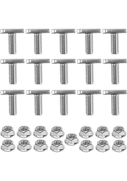 15PCS T Yuva Cıvatası Değiştirme, M8 x 20 Vidalar, A2-70 Raylı Raylı Vidalar 15 Flanş Somunlu Parça Fındık (Yurt Dışından) fiyatları