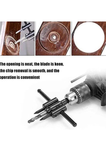 Ahşap Işleme Açıcı Ayarlanabilir Ahşap Daire Deliği Kesme Çapı 30-120MM Testere Kesici Alet Matkap Bit Deliği Delme Araçları (Yurt Dışından) indirimleri