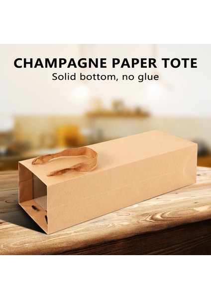12 Paket Sağlam Kahverengi Kraft Kağıt Torbalar Sağlam Ipli - 4 Inç x 4inch x 13.8inch - Şarap, Hediyeler, Perakende, Alışveriş, Mal, Bakkal, Parti Için Ideal (Yurt Dışından) fırsatları
