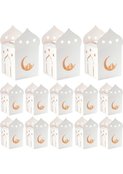 50PCS Eid Mübarek Şeker Kutuları Hollow Star Moon Kurabiye Hediye Ambalaj Kutusu Ramazan Islam Müslüman Dekorasyon Malzemeleri (Yurt Dışından) fiyatları