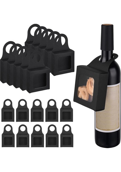 Pencereli Şarap Şişesi Kutusu, 30 Adet Şarap Hediye Kutusu, Şarap Kutuları Lehine Kutu Charcuterie Kutusu Sabun Ambalaj Kutusu Hediye Siyah (Yurt Dışından) fiyatları