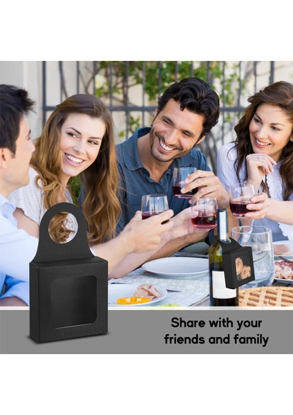 Pencereli Şarap Şişesi Kutusu, 30 Adet Şarap Hediye Kutusu, Şarap Kutuları Lehine Kutu Charcuterie Kutusu Sabun Ambalaj Kutusu Hediye Siyah (Yurt Dışından) fırsatları