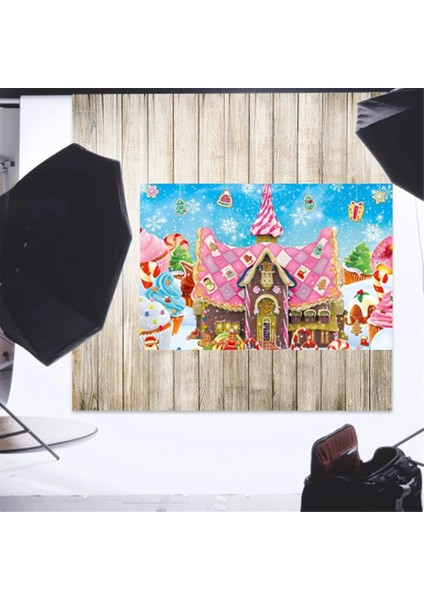 210X150CM Noel Zencefil Kurbanı Zencefilli Ev Şeker Evi Fotoğrafçılık Arka Planlar Doğum Günü Partisi Dekorasyon, H (Yurt Dışından)