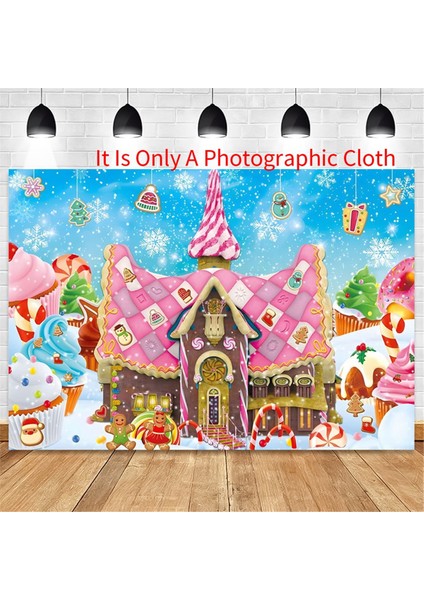 210X150CM Noel Zencefil Kurbanı Zencefilli Ev Şeker Evi Fotoğrafçılık Arka Planlar Doğum Günü Partisi Dekorasyon, H (Yurt Dışından) modelleri