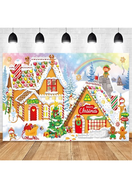 210X150CM Noel Zencefil Kurbanı Zencefilli Ev Şeker Evi Fotoğrafçılık Arka Planlar Doğum Günü Partisi Dekorasyon, H (Yurt Dışından) indirimleri