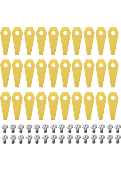 9x Titan Bıçak Yedek Bosch Indego Robotik Çim Biçme Makineleri 800, 1000 1200, 350, 400 ve 450 30 Pcs Için (Yurt Dışından)