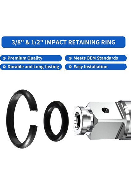1/2inch ve 3/8inch Etki Milwaukee Elektrik Veya Pnömatik Darbe Anahtarları Için O-Ring ile Tutma Halka Kipi (Yurt Dışından) modelleri