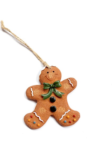 Noel Ağacı Önü Süsler Zencefil Kurbağa Adam Kolyesi Noel Yaratıcı-Resin Dekoratif Küçük Süsler Kolye (Yurt Dışından) fırsatları