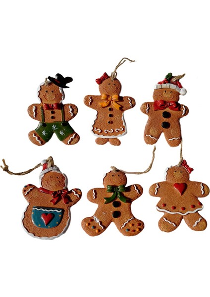 Noel Ağacı Önü Süsler Zencefil Kurbağa Adam Kolyesi Noel Yaratıcı-Resin Dekoratif Küçük Süsler Kolye (Yurt Dışından) indirimleri