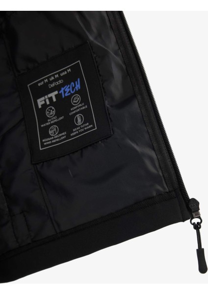 Fit Su İtici Softshell Polar Regular Fit Kapüşonlu Fermuarlı Mevsimlik Baharlık Yağmurluk