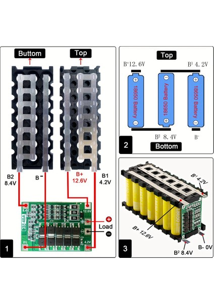 12V 7AH Pil Kutusu Tutucusu 18650 Pil 3x7 Pcb ile Depolama Kutusu ile Nikel Dıy Pil Paketi Organizatör (Yurt Dışından) fiyatları