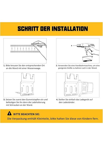 Dewalt 20V Pil DCB115 Şarj Cihazı Için Çok Fonksiyonlu Duvar Montaj Braketi (Yurt Dışından) fiyatları