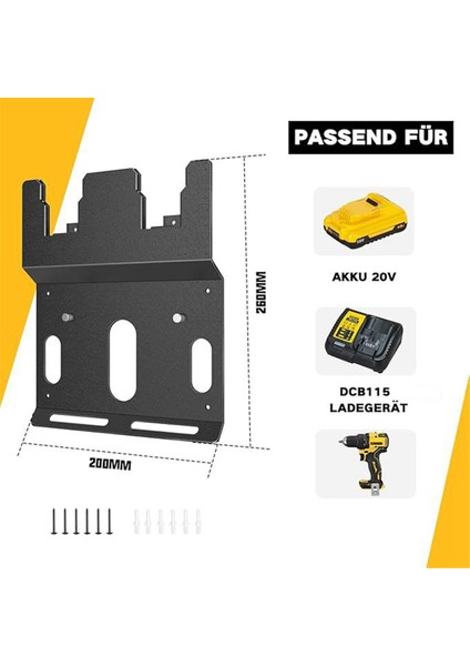 Dewalt 20V Pil DCB115 Şarj Cihazı Için Çok Fonksiyonlu Duvar Montaj Braketi (Yurt Dışından) modelleri
