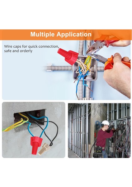 Kırmızı Tel Somunu, Kanatlı Tel Ucu Konnektör Kapağı, Somun 18-8 Awg, HSP13 Tipi Vidalı Terminal Elektrik Kablolarını Bağlamak Için (Yurt Dışından) fiyatları