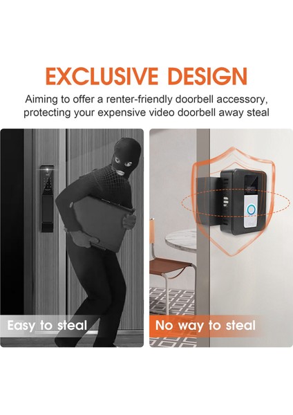 Hırsızlık Önleyici Video Kapı Zili Kapı Montajı, Çoğu Video Kapı Zili Için Uygun Olmayan Montaj, Apartman Kapısı Için Yüzük Kapı Zili Tutucusu (Yurt Dışından) indirimleri