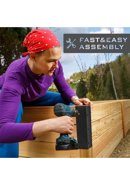 Bitkisel Ekici Bahçesi Için 20 Inç-24 Inç Yatak Için Ahşap Vidalı Yükseltilmiş Bahçe Yatak Köşesi Braketleri (4pcs) (Yurt Dışından) fırsatları