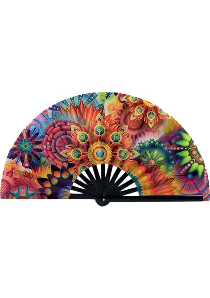 Katlanır Fan El Naylon Kumaş Katlanabilir El Fanı Çin Kung Fu Fan Festival Dekorasyon Zanaat Parti Iyilik (Yurt Dışından)