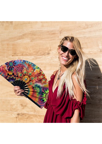 Katlanır Fan El Naylon Kumaş Katlanabilir El Fanı Çin Kung Fu Fan Festival Dekorasyon Zanaat Parti Iyilik (Yurt Dışından) fiyatları