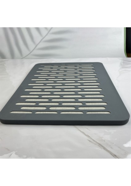 Mutfak Tezgahı Için Taş Yemek Kurutma Paspasları, Yemekleri Korumak Için Silikon Dokumaya Sarılmış Diyatomlu Toprak Mat (Yurt Dışından) fiyatları