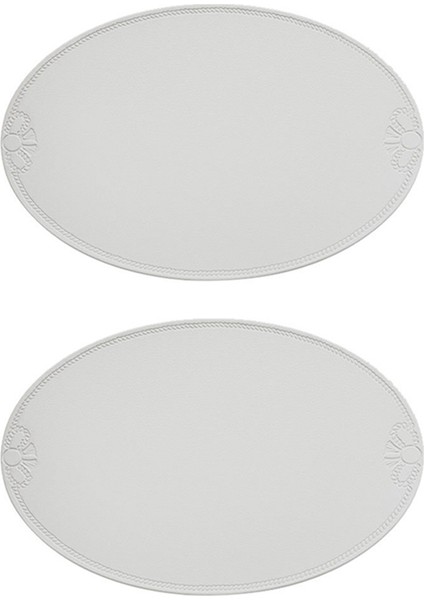 Retro Pu Placemat Avrupa Fransız Tarzı Oval Yalıtım Mats Su Geçirmez ve Yağ Durumsal Batı Yemek Masası Mat Ev E E E (Yurt Dışından)