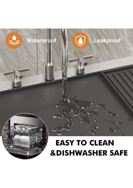 Yükseltilmiş Kenarları Olan Silikon Kahve Paspası, Tezgahlar Için 24 x 16 Inç Kahve Çubuğu Mat, Kahve Çubuğu Aksesuarları Altına Sığar (Yurt Dışından) fiyatları